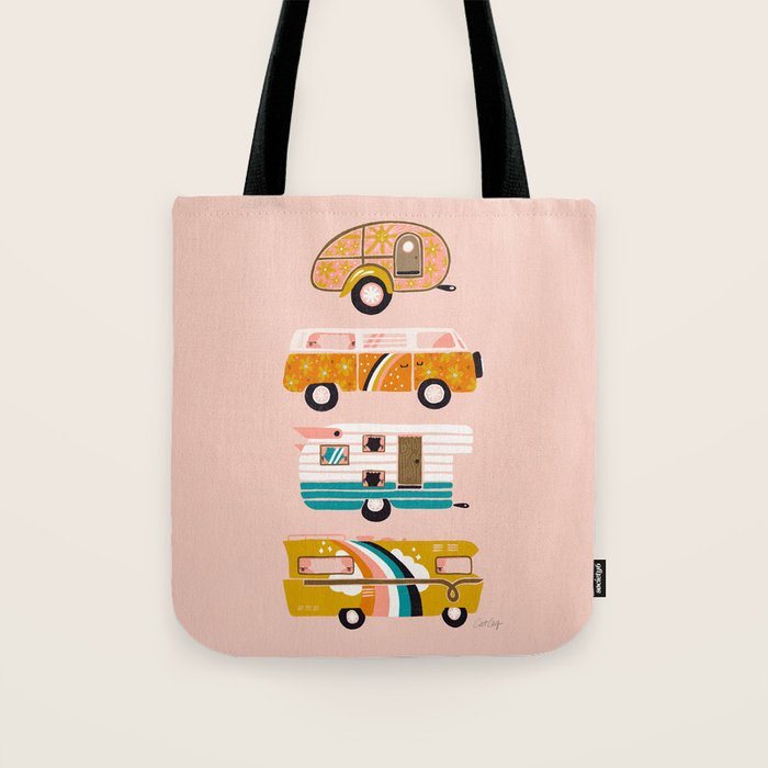 Retro Road Trip - Pink Palette Tote Bag Gallery Image 1