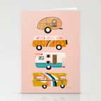Retro Road Trip - Pink Palette Stationery Card Gallery Image 2