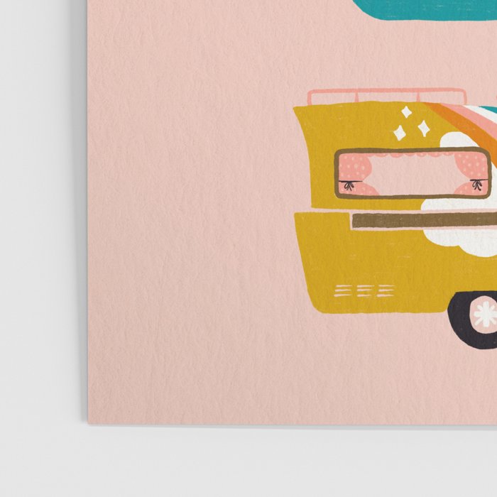 Retro Road Trip - Pink Palette Poster Gallery Image 3