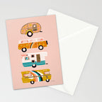 Retro Road Trip - Pink Palette Stationery Card Gallery Image 2