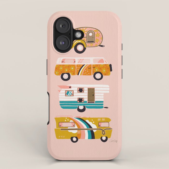 Retro Road Trip - Pink Palette iPhone Case Gallery Image 1
