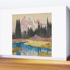 Mount Rainier Vintage Beautiful Japanese Woodblock Print Hiroshi Yoshida Wall Mural Gallery Image 2
