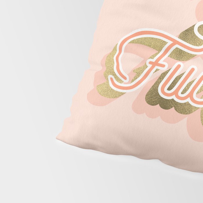 Zero F*cks Given - Blush & Gold Palette Pillow Sham Gallery Image 4