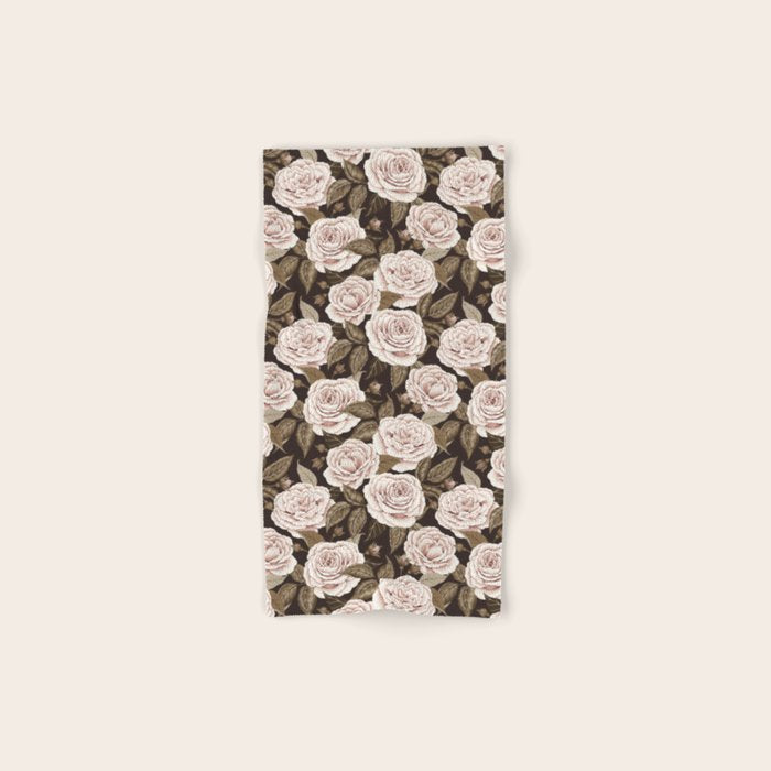 A Realm Of Roses - Dark Academia Pink Bath Towel Gallery Image 1