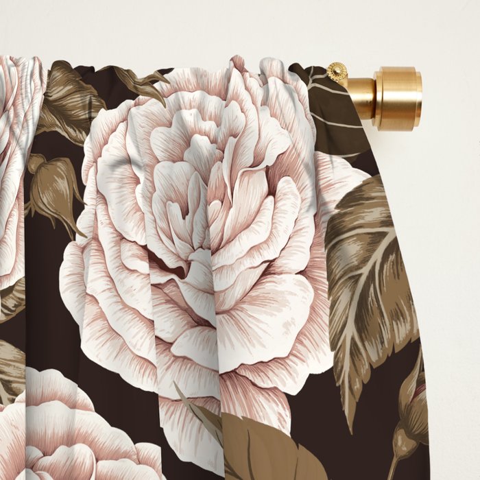 A Realm Of Roses - Dark Academia Pink Window Curtain Gallery Image 2