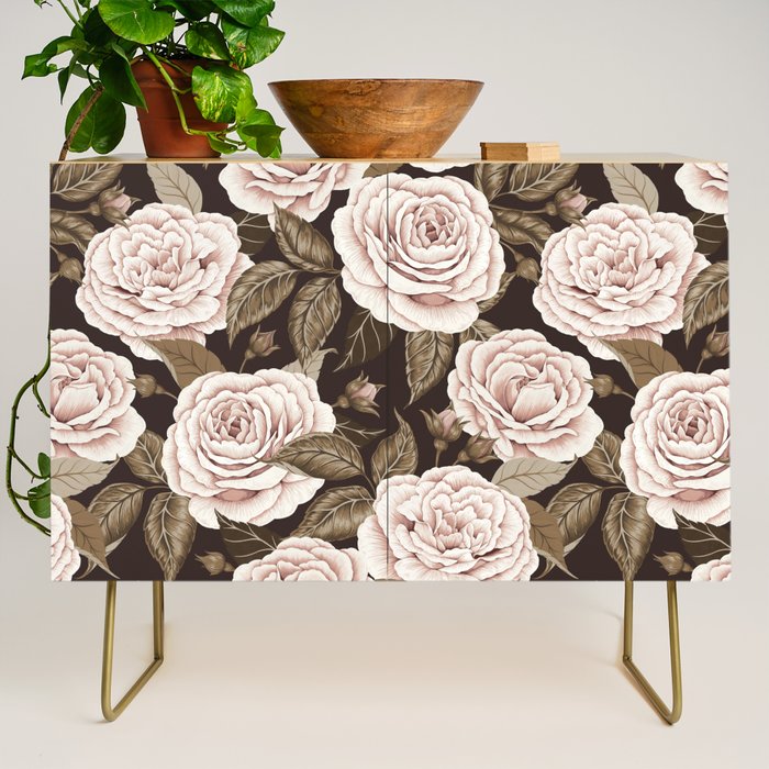 A Realm Of Roses - Dark Academia Pink Credenza Gallery Image 1
