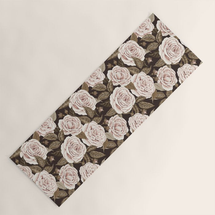 A Realm Of Roses - Dark Academia Pink Yoga Mat Gallery Image 1