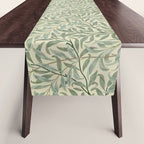 William Morris Willow Bough Cream Pale Green Table Runner Gallery Image 1