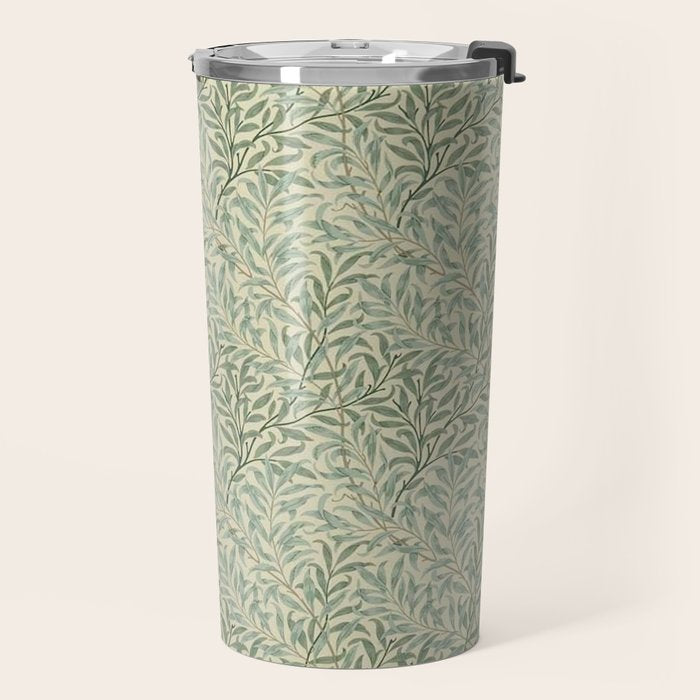 William Morris Willow Bough Cream Pale Green Travel Mug Gallery Image 2