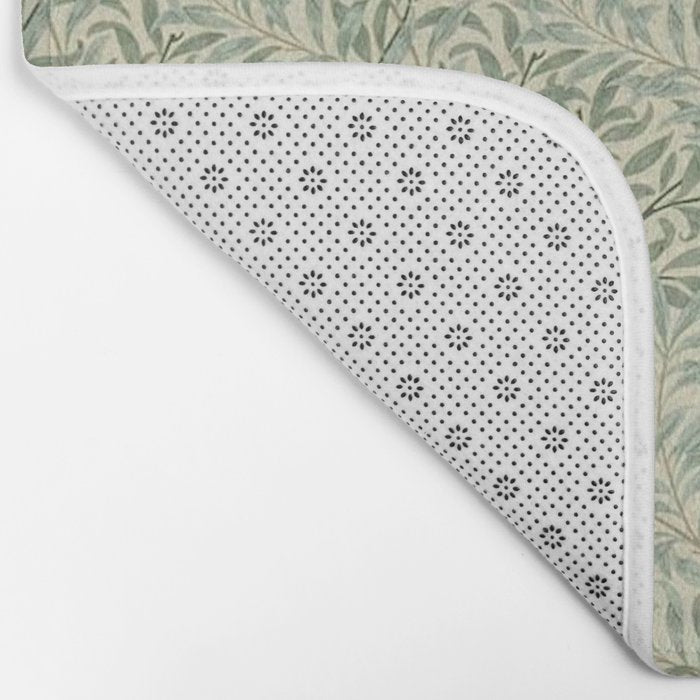 William Morris Willow Bough Cream Pale Green Bath Mat Gallery Image 2