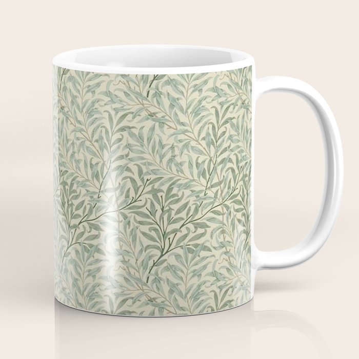 William Morris Willow Bough Cream Pale Green Coffee Mug Gallery Image 1