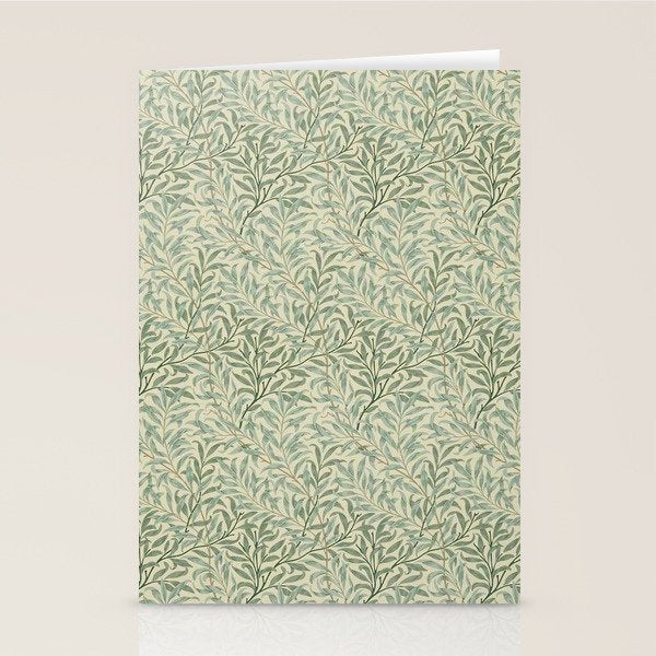 William Morris Willow Bough Cream Pale Green Stationery Card Gallery Image 2