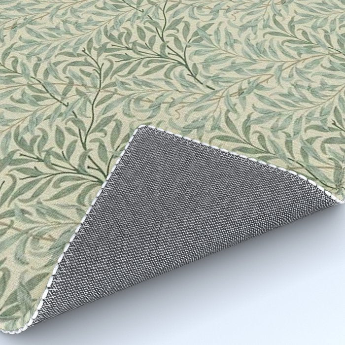 William Morris Willow Bough Cream Pale Green Rug Gallery Image 4