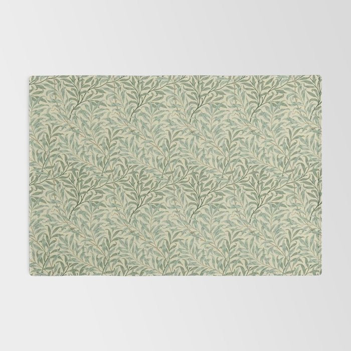 William Morris Willow Bough Cream Pale Green Rug Gallery Image 2