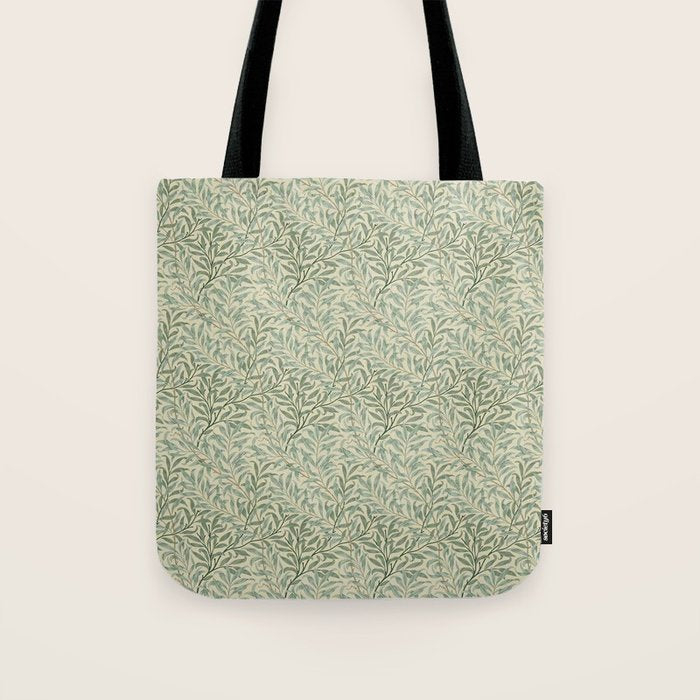 William Morris Willow Bough Cream Pale Green Tote Bag Gallery Image 1