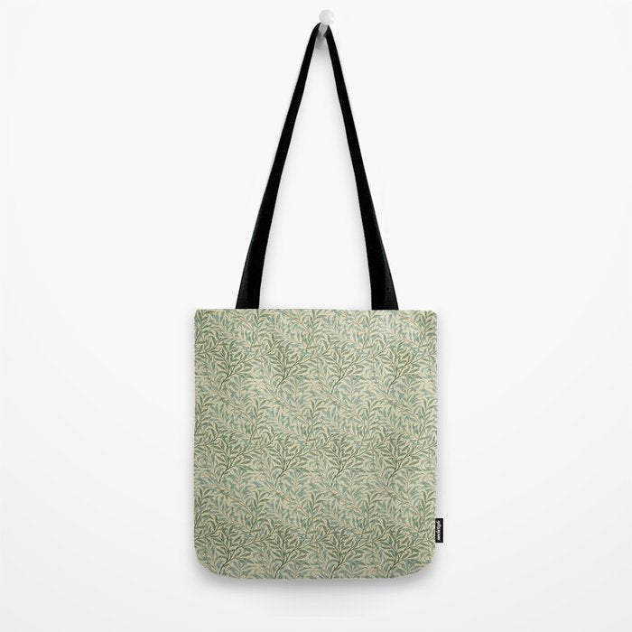 William Morris Willow Bough Cream Pale Green Tote Bag Gallery Image 2