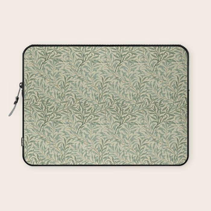 William Morris Willow Bough Cream Pale Green Laptop Sleeve Gallery Image 1
