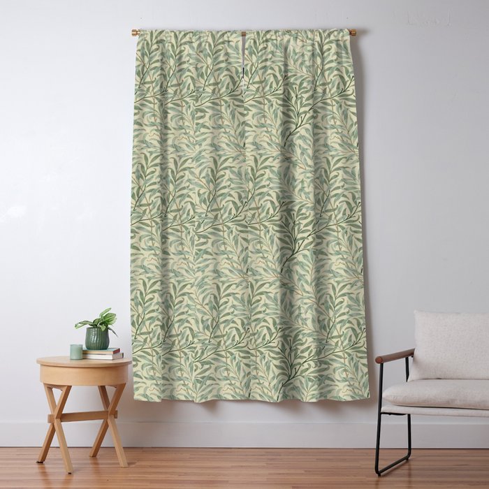 William Morris Willow Bough Cream Pale Green Window Curtain Gallery Image 5
