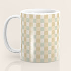 Checkered Multicolor Pattern I Natural Pastel Coffee Mug Gallery Image 3