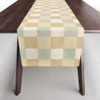 Checkered Multicolor Pattern I Natural Pastel Table Runner Gallery Image 1