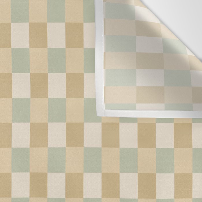 Checkered Multicolor Pattern I Natural Pastel Wall Tapestry Gallery Image 3