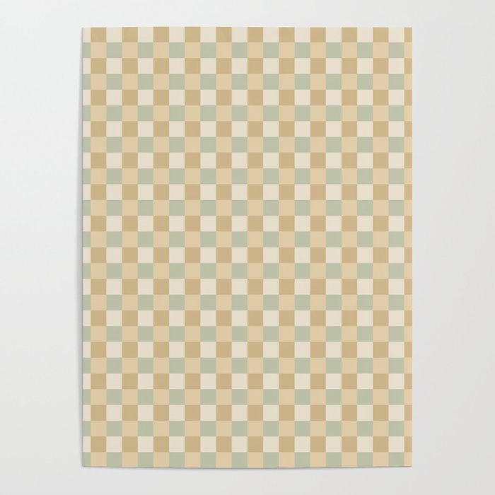 Checkered Multicolor Pattern I Natural Pastel Poster Gallery Image 4