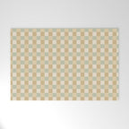 Checkered Multicolor Pattern I Natural Pastel Welcome Mat Gallery Image 1