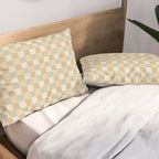 Checkered Multicolor Pattern I Natural Pastel Pillow Sham Gallery Image 2