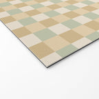 Checkered Multicolor Pattern I Natural Pastel Welcome Mat Gallery Image 2
