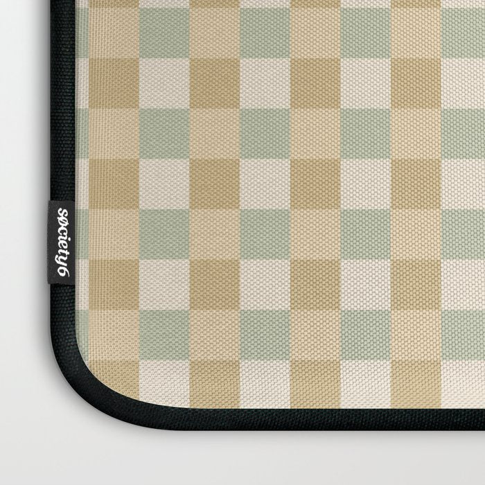 Checkered Multicolor Pattern I Natural Pastel Laptop Sleeve Gallery Image 3