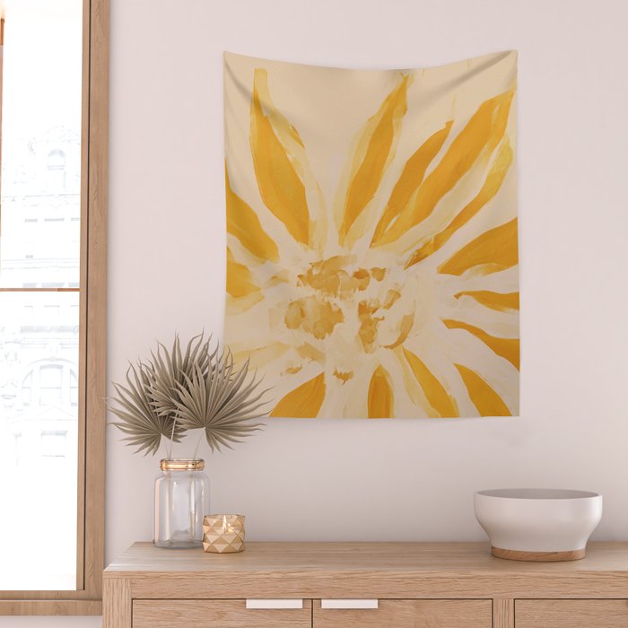 Sun Blooming Flower Wall Tapestry Gallery Image 2