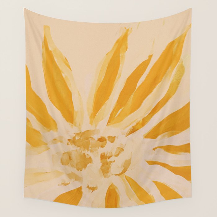 Sun Blooming Flower Wall Tapestry Gallery Image 1