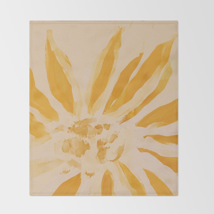 Sun Blooming Flower Throw Blanket Gallery Image 2