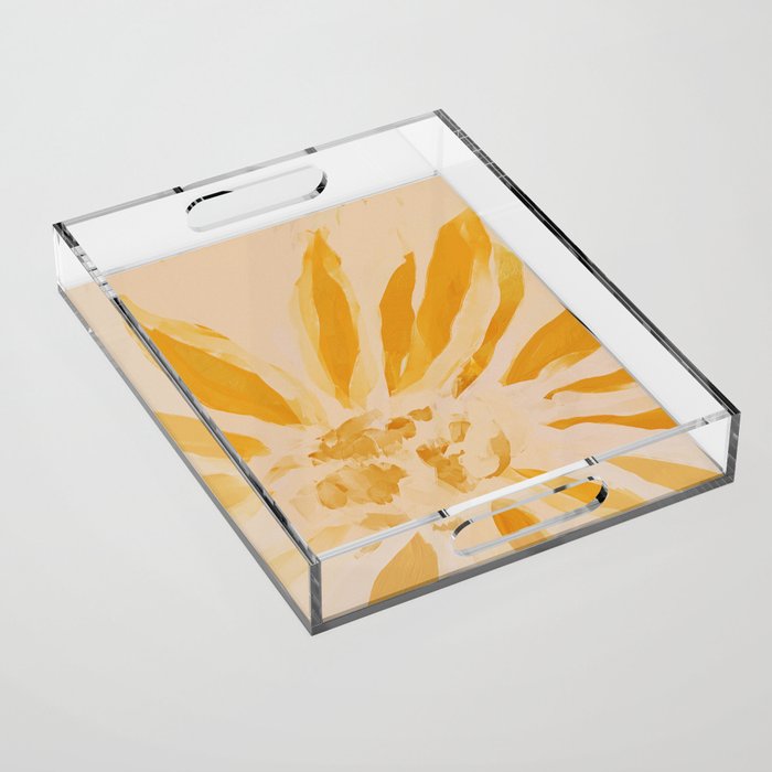 Sun Blooming Flower Acrylic Tray Gallery Image 1