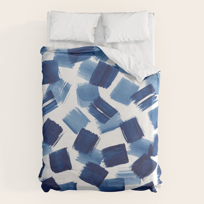 Indigo Brush Strokes | No.1 Duvet Cover Gallery Image 6