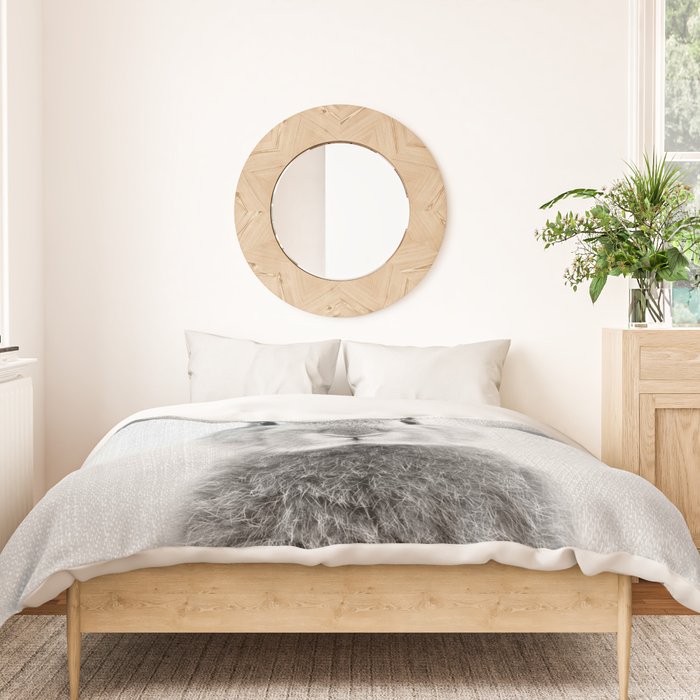 Rabbit - Black & White Duvet Cover Gallery Image 3