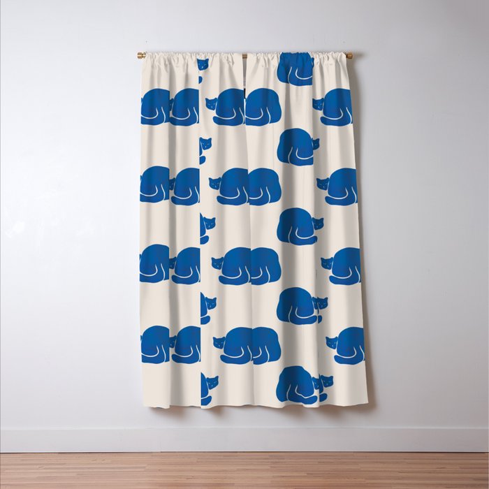 Blue cat Window Curtain Gallery Image 3