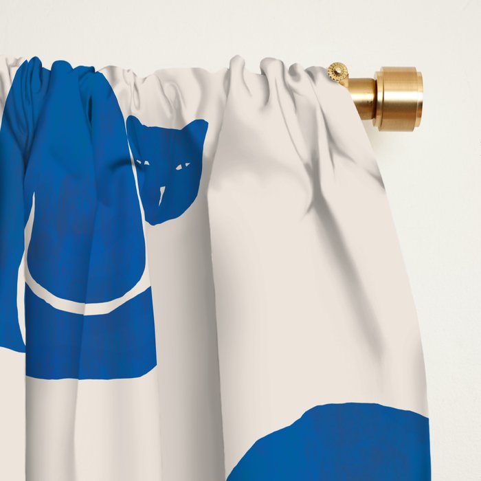 Blue cat Window Curtain Gallery Image 2