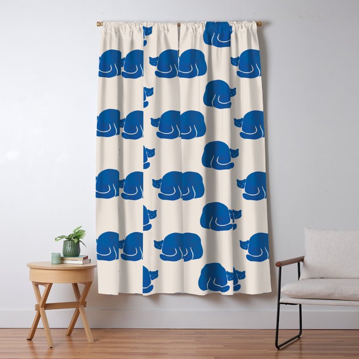 Blue cat Window Curtain Gallery Image 5
