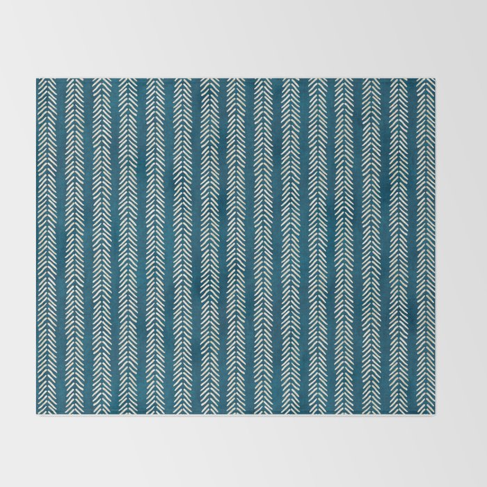 Small Teal Arrowheads Throw Blanket Gallery Image 2