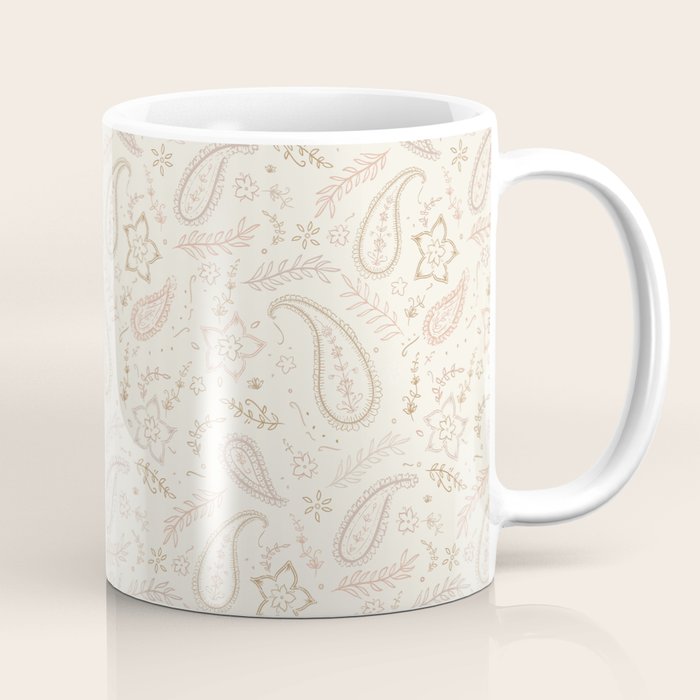 Paisley - Soft Pink Coffee Mug Gallery Image 1