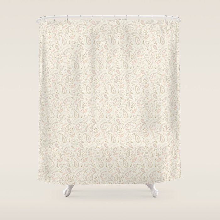 Paisley - Soft Pink Shower Curtain Gallery Image 1