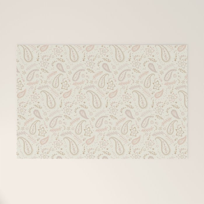 Paisley - Soft Pink Welcome Mat Gallery Image 1