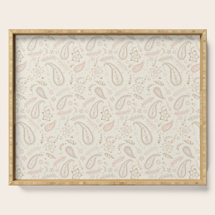 Paisley - Soft Pink Serving Tray Gallery Image 1