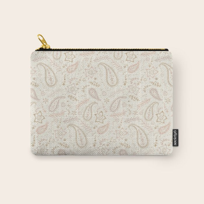Paisley - Soft Pink Carry All Pouch Gallery Image 1
