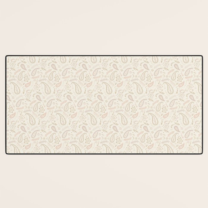 Paisley - Soft Pink Desk Mat Gallery Image 3