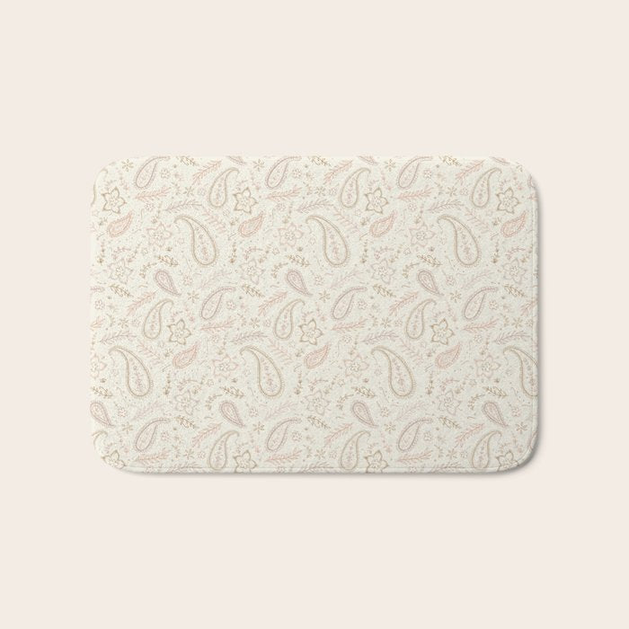 Paisley - Soft Pink Bath Mat Gallery Image 1