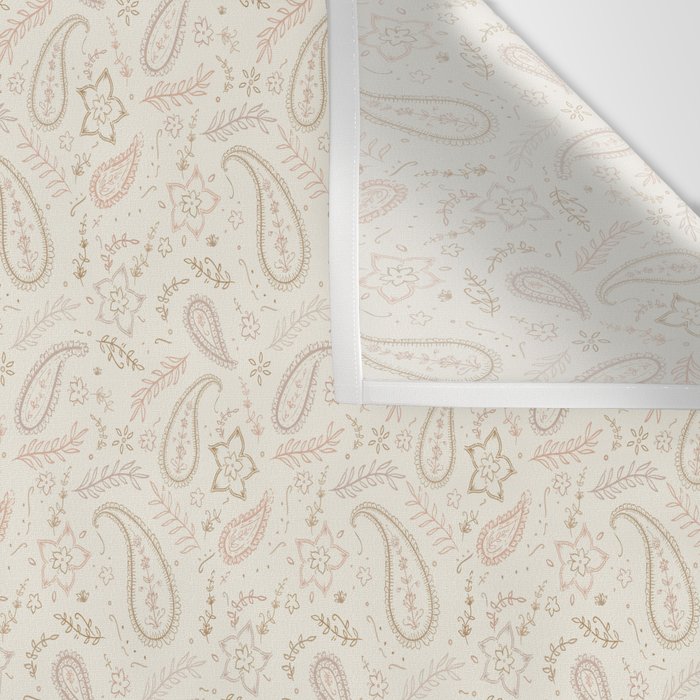 Paisley - Soft Pink Wall Tapestry Gallery Image 3