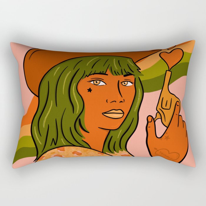 She's Trouble Rectangular Pillow Gallery Image 1