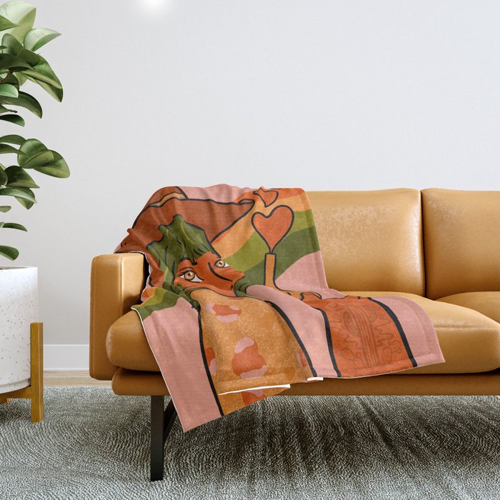 She's Trouble Throw Blanket Gallery Image 1